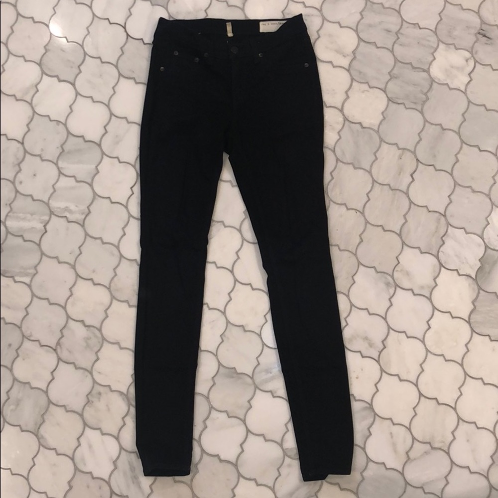 Rag and Bone Black Legging Jeans